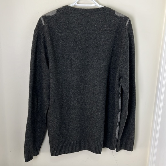 Hudson North Mens Lambswool Argyle Sweater Size Medium - Picture 3 of 7